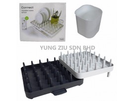 7026#ADJUSTABLE 3 PIECE DISHRACK(CONNECT)